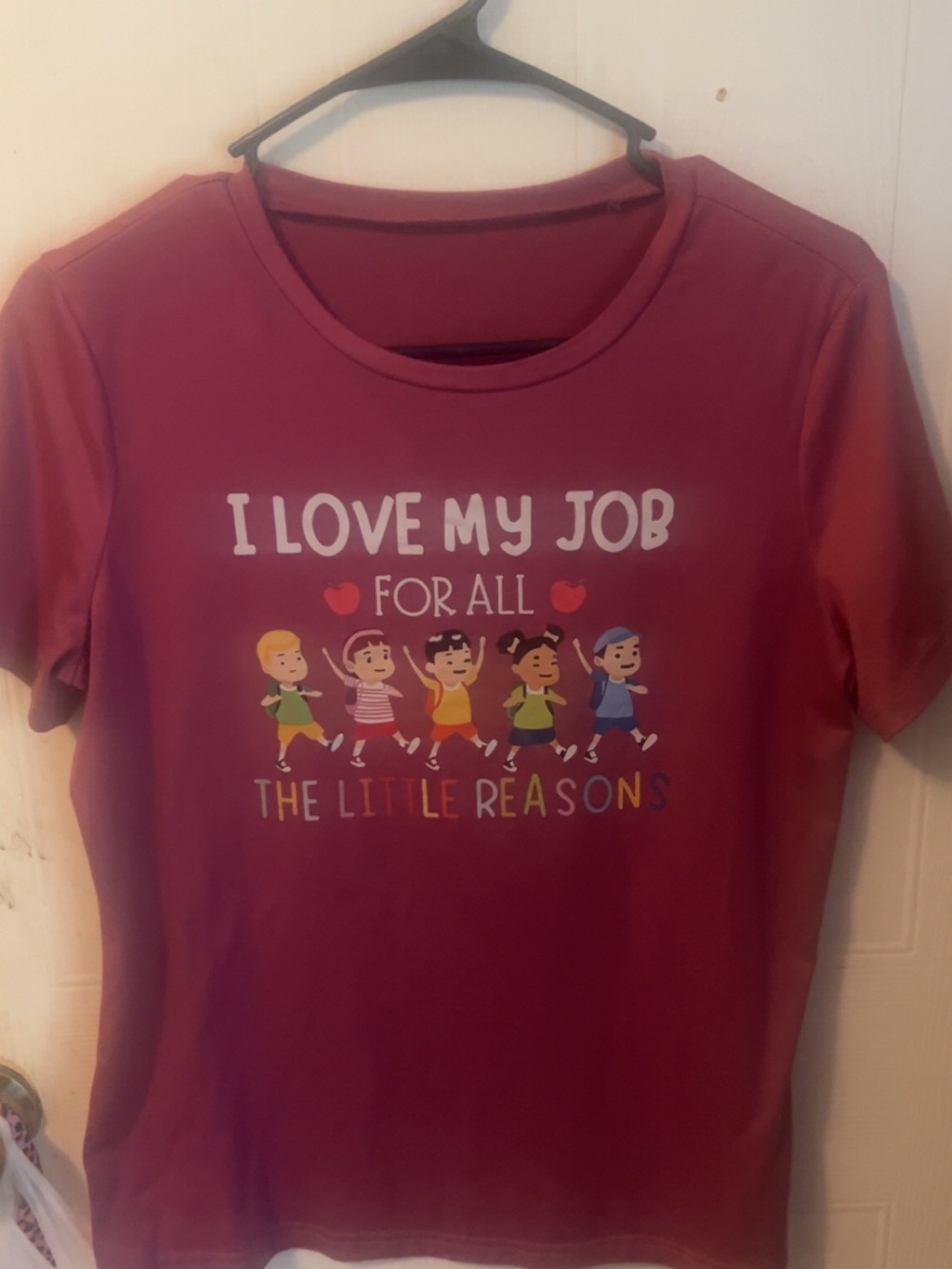 I Love My Job Kids Graphic Tee - Pink